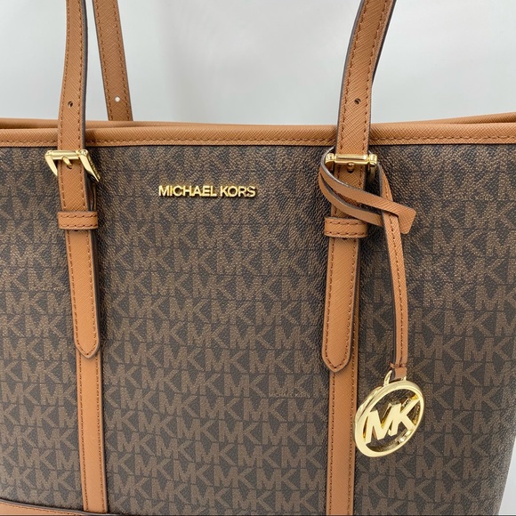 Michael MK JET SET Travel Lg. Signature  Tote - Picture 2 of 12